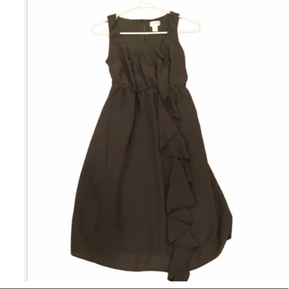 Motherhood maternity dark gray dress with beading